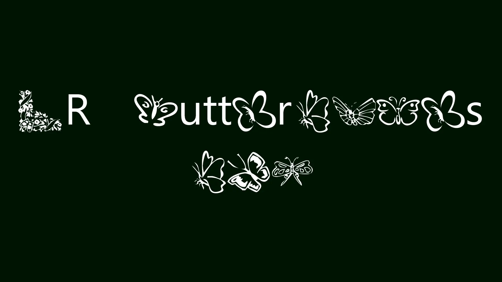 KR Butterflies FONT
