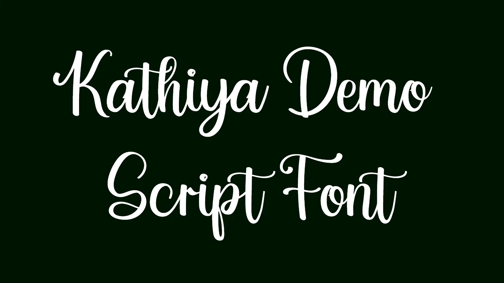 Kathiya Demo script Font