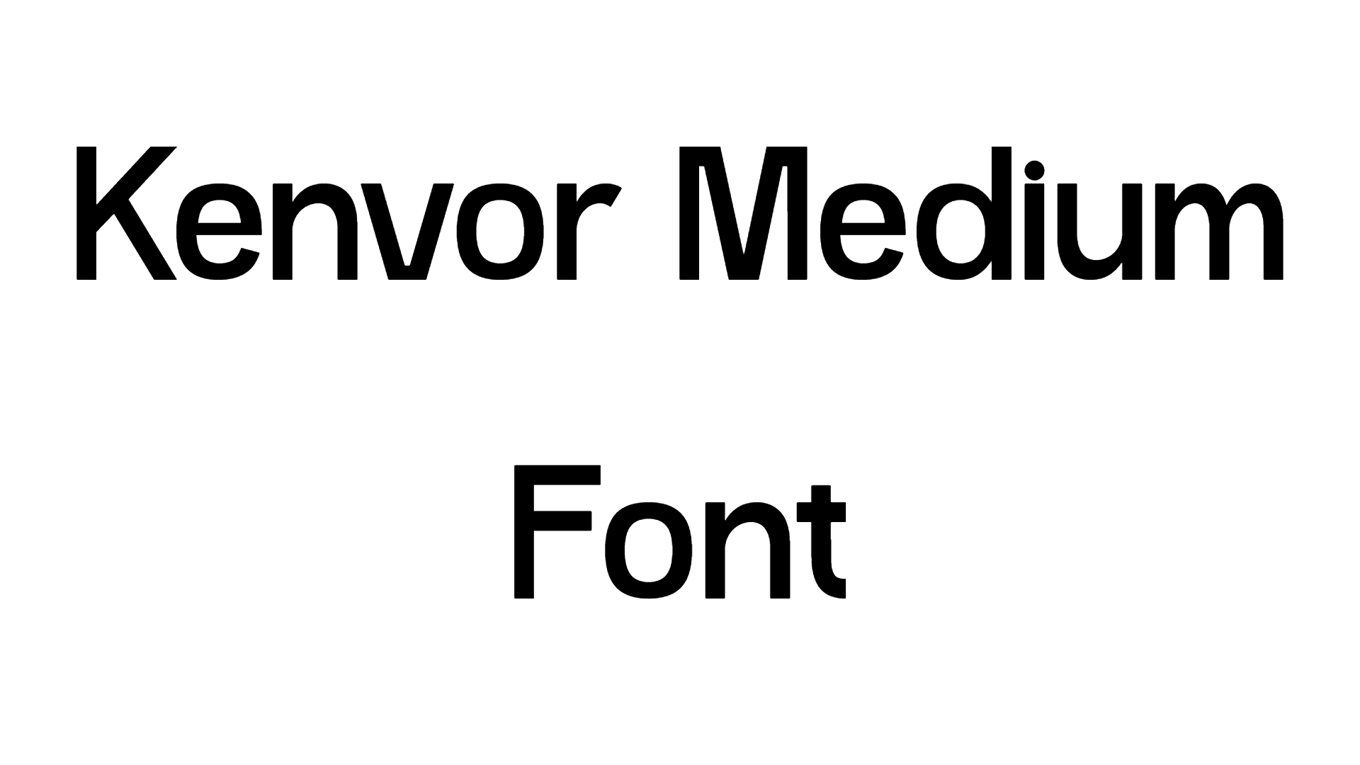 Kenvor Medium Font