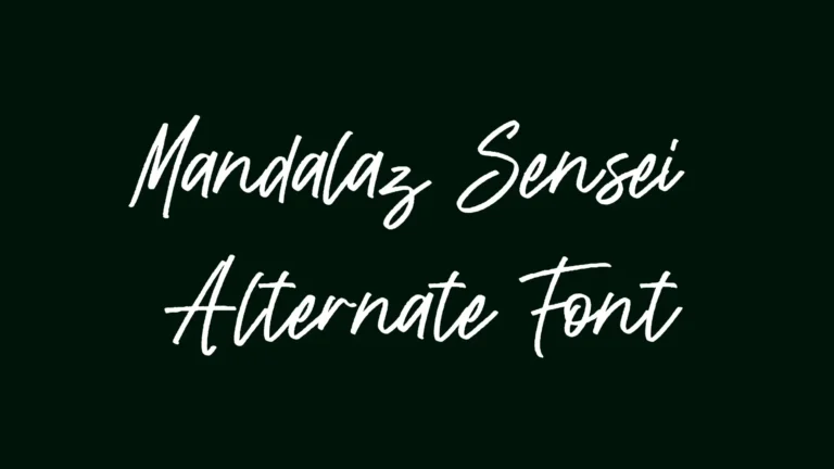 Mandalaz Sensei Alternate Font
