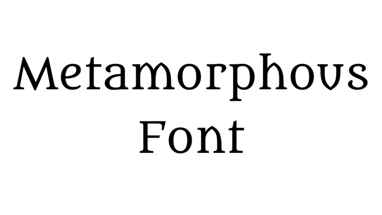 Metamorphous Font
