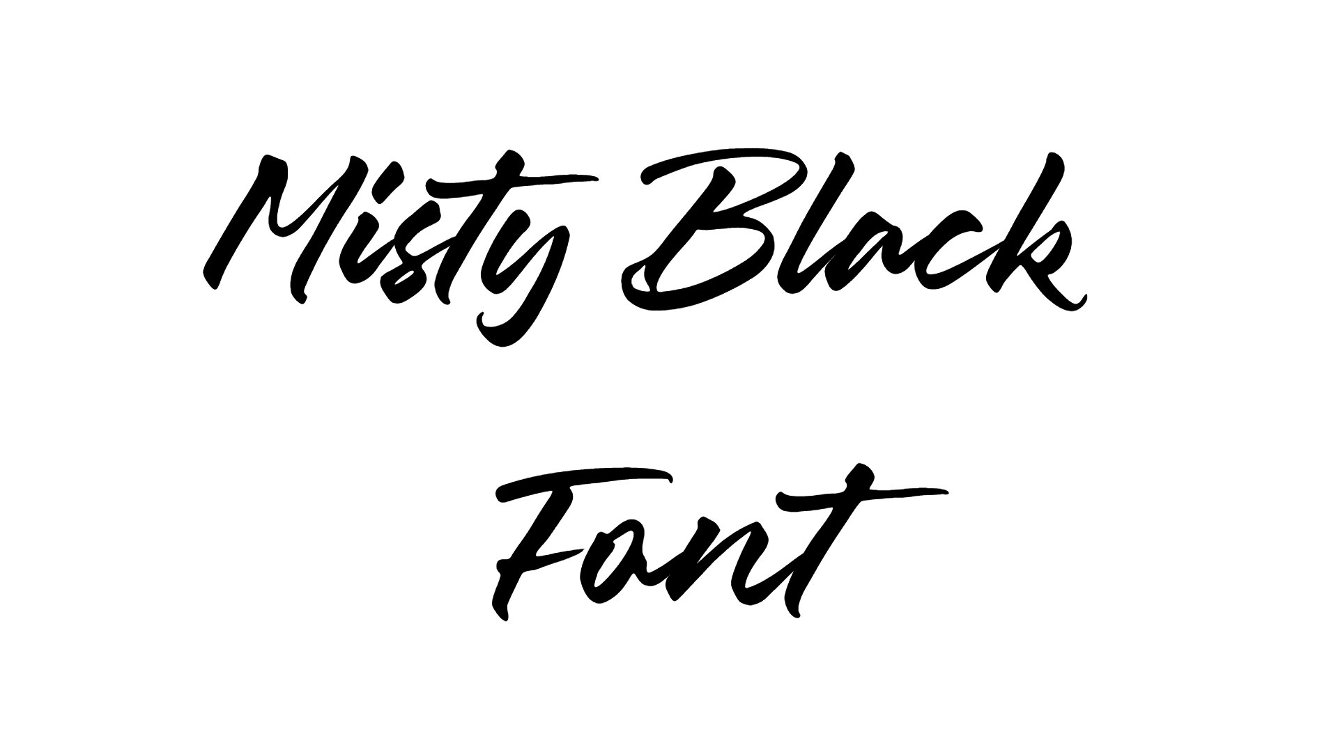 Misty Black Font