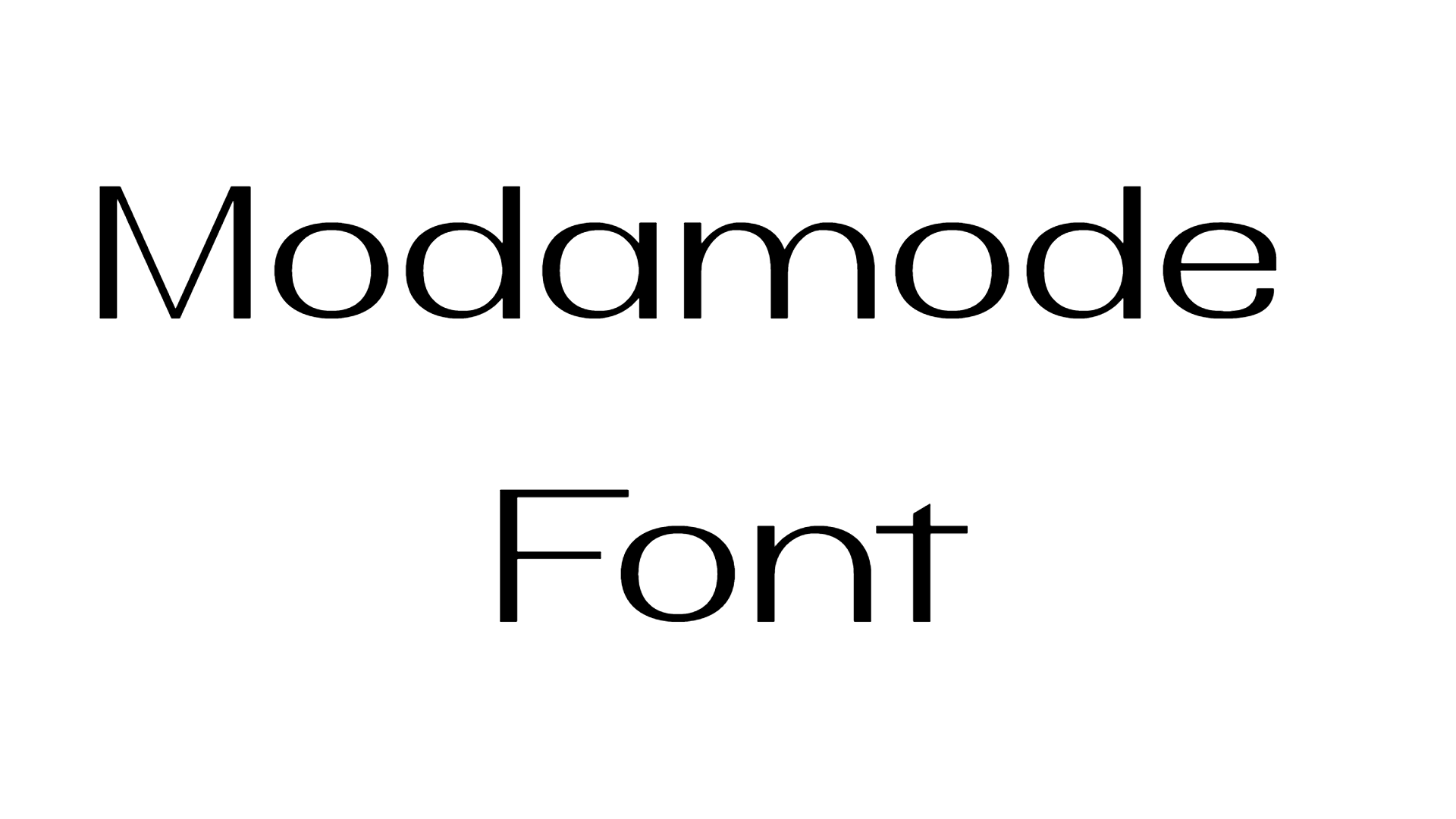 Modamode Font