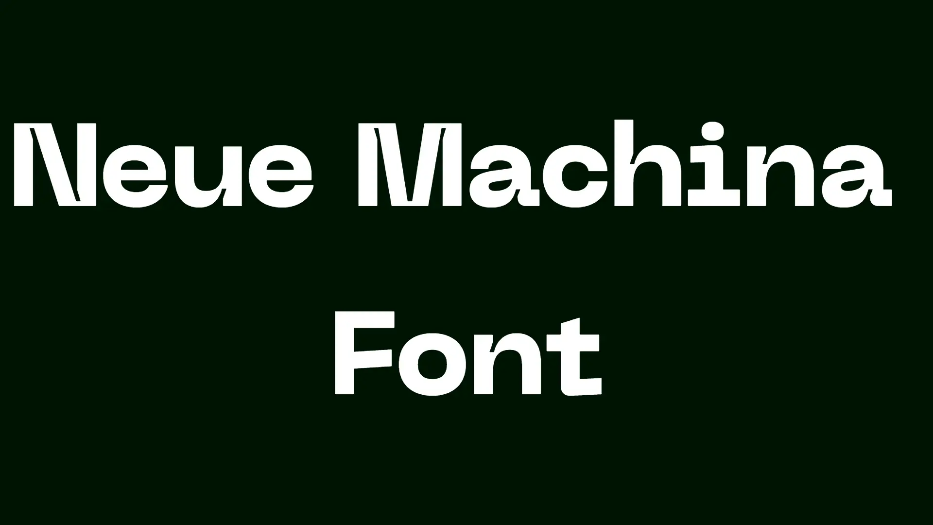 Neue Machina Font