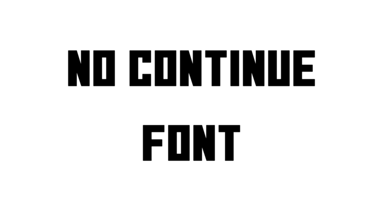 No Continue Font