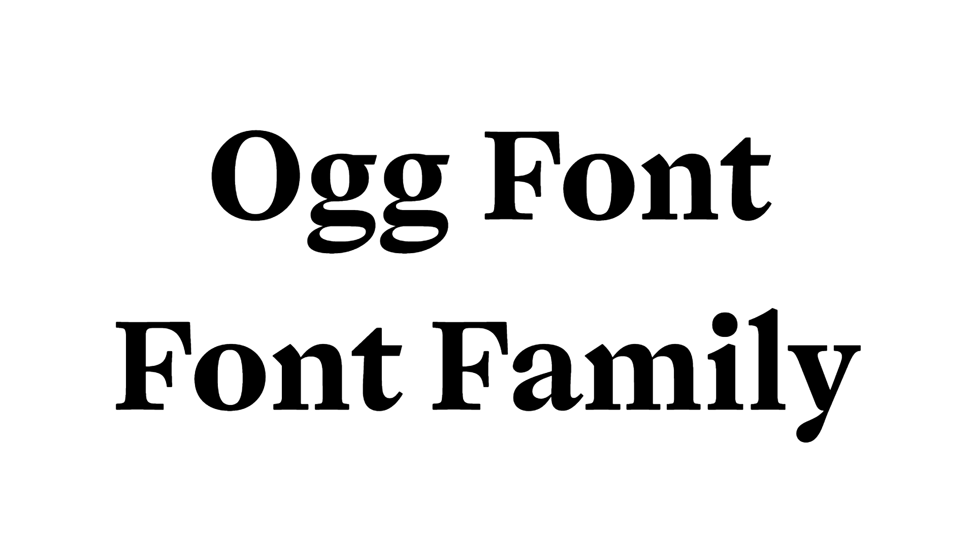 Ogg Font Font Family