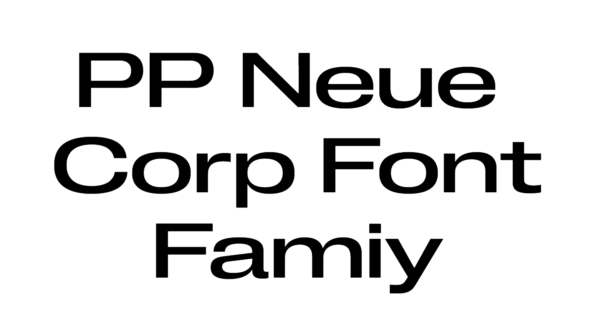 PP Neue Corp Font Famiy