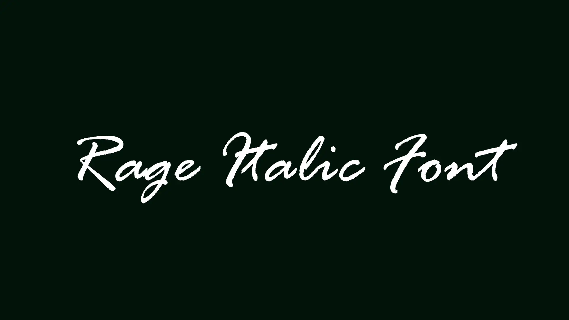 Rage Italic Font