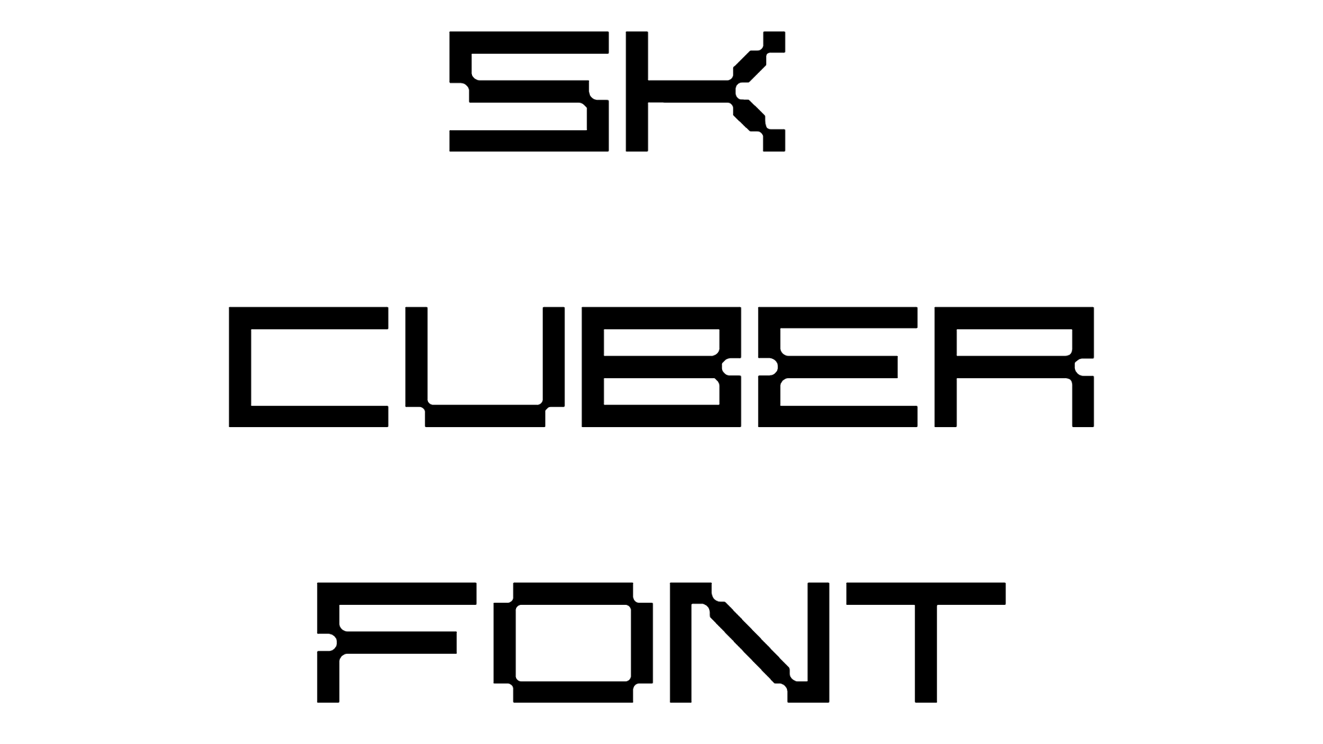 SK Cuber Font