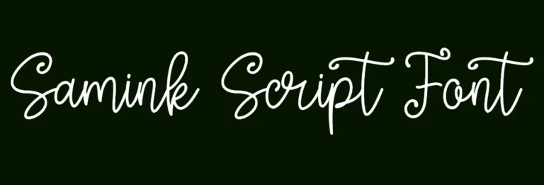 Samink Script Font