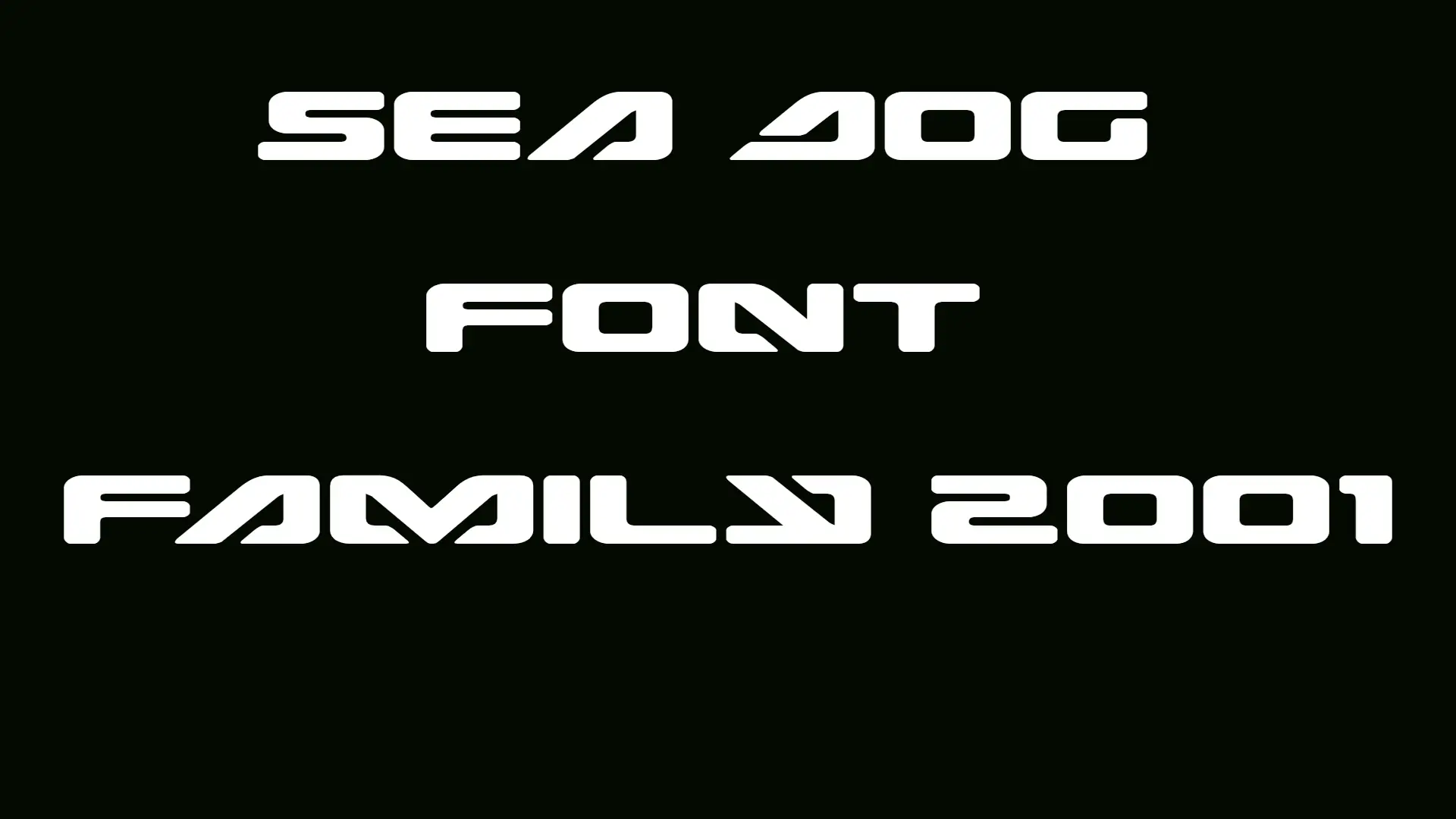 Sea Dog Font Family 2001