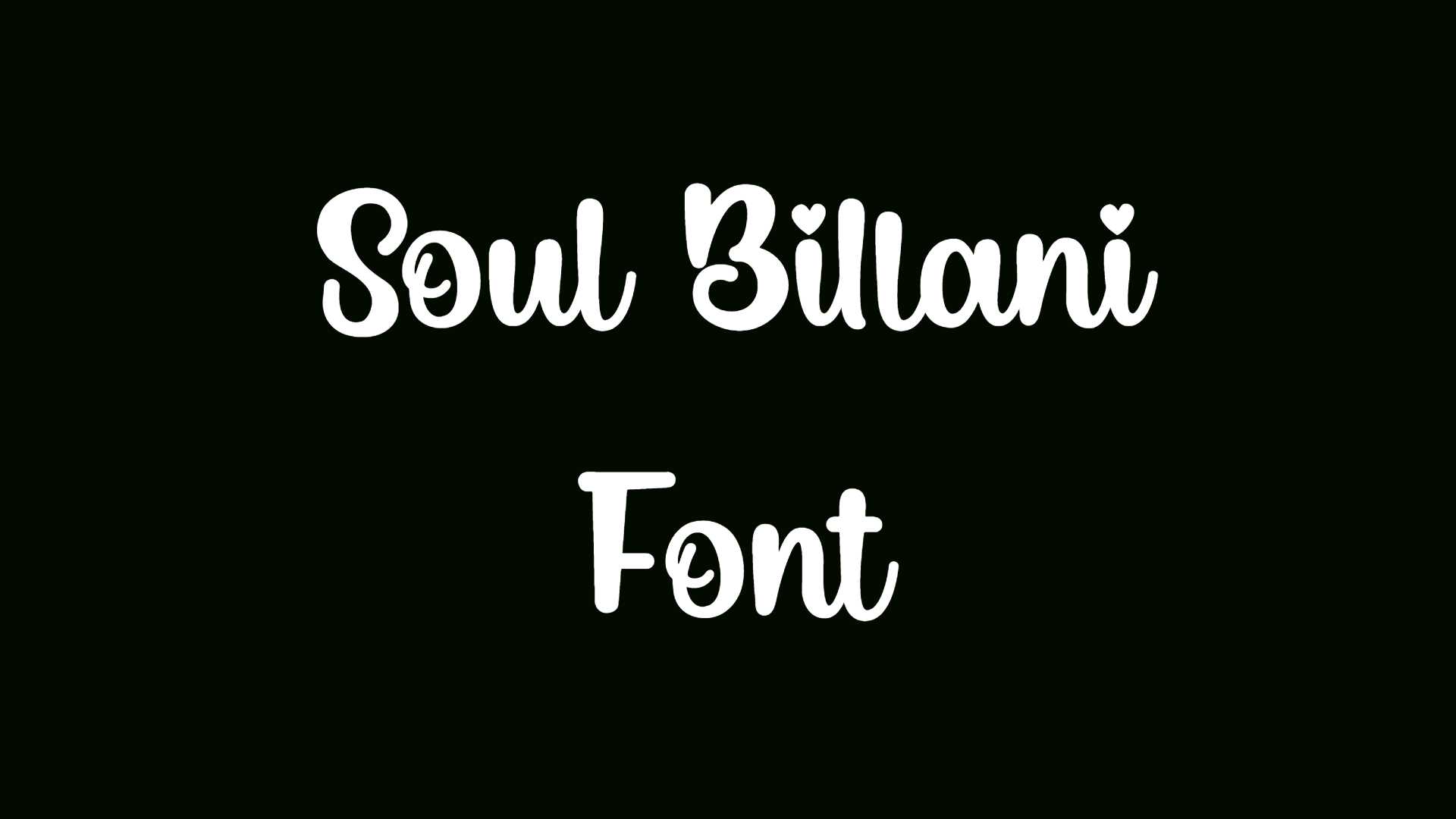 Soul Billani Font