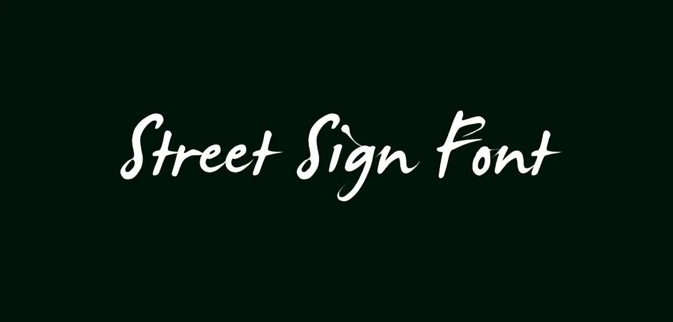 Street Sign Font