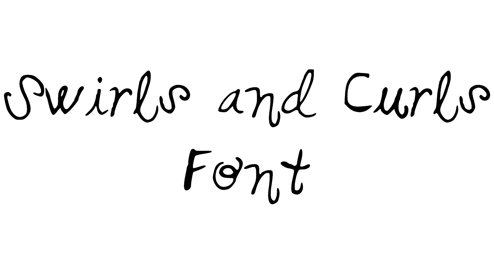 Swirls and Curls Font