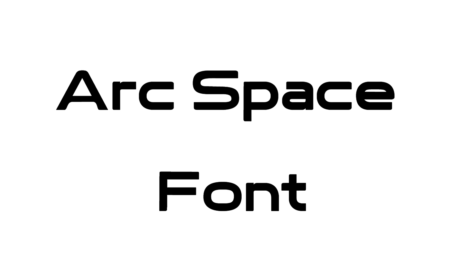 Arc Space Font