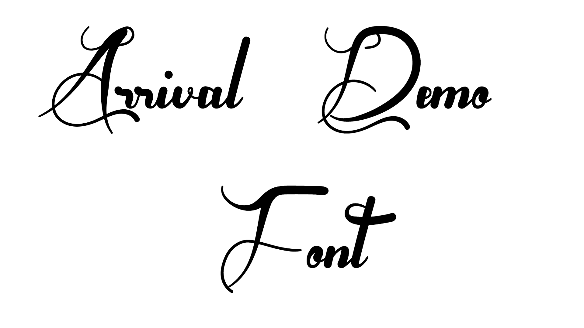 Arrival Demo Font