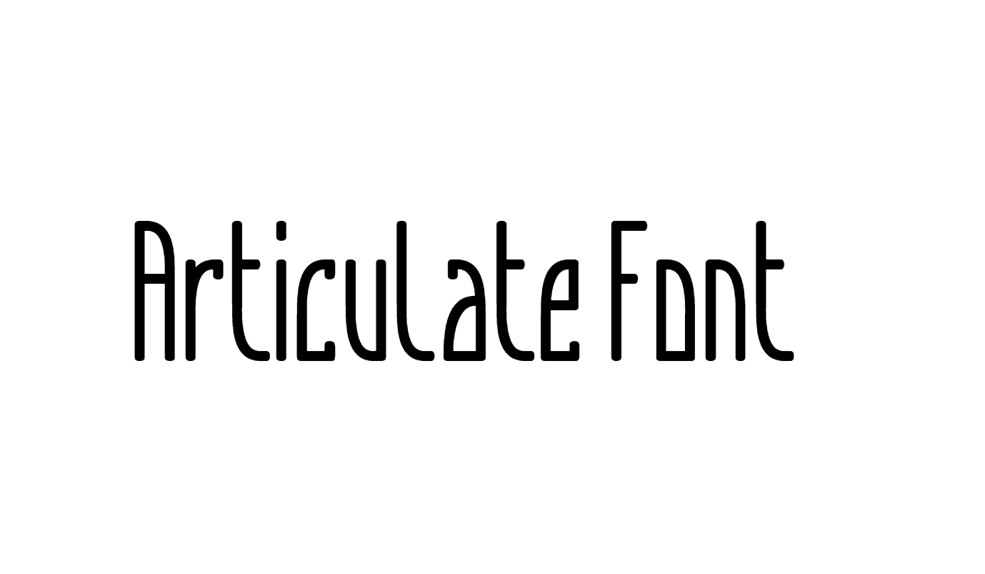 Articulate Font