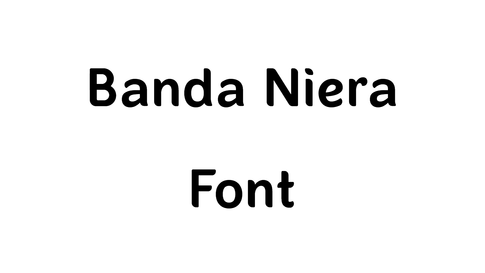 Banda Niera Font