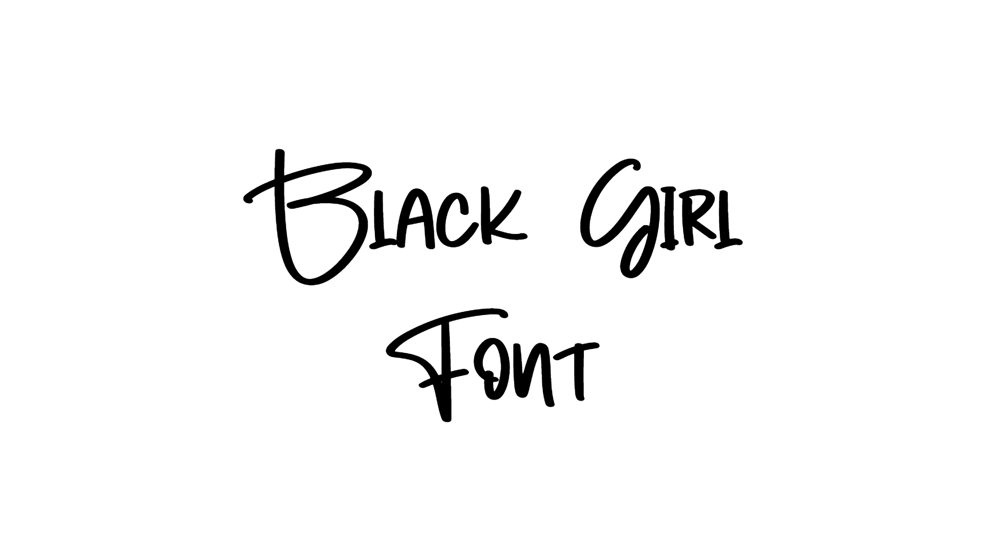 Black Girl Font download