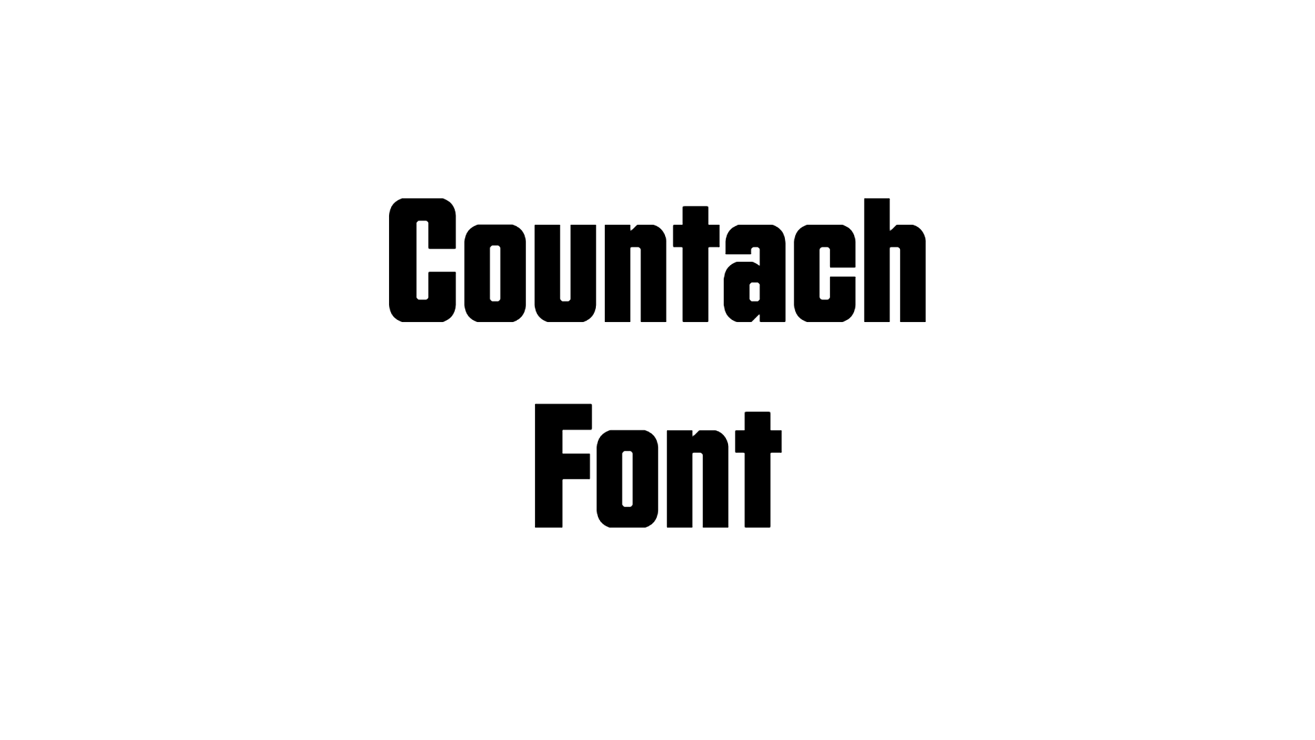 Countach Font