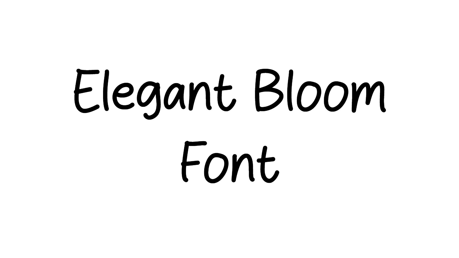 Elegant Bloom Font