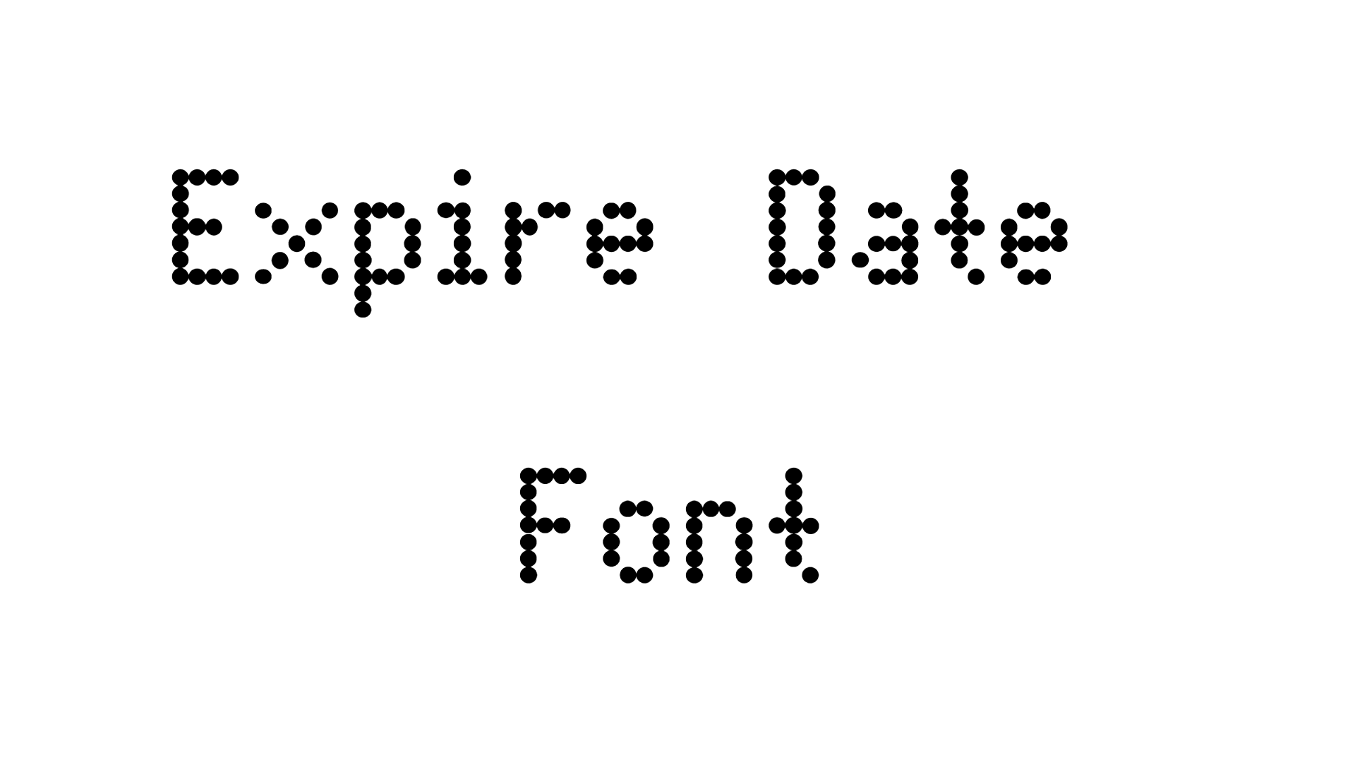 Expire Date Font