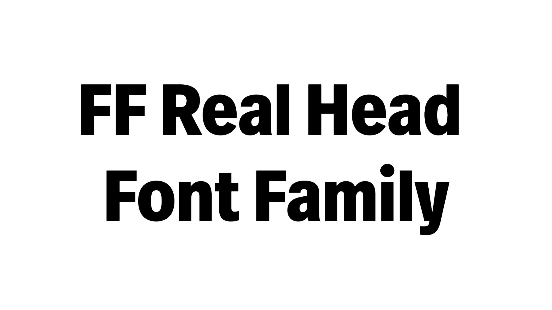 FF Real Head Font Family