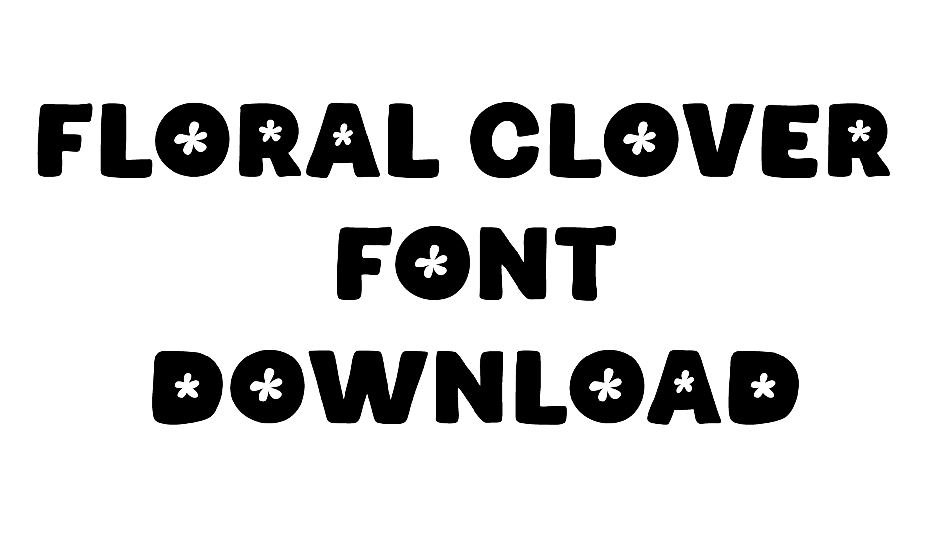 Floral Clover Font download