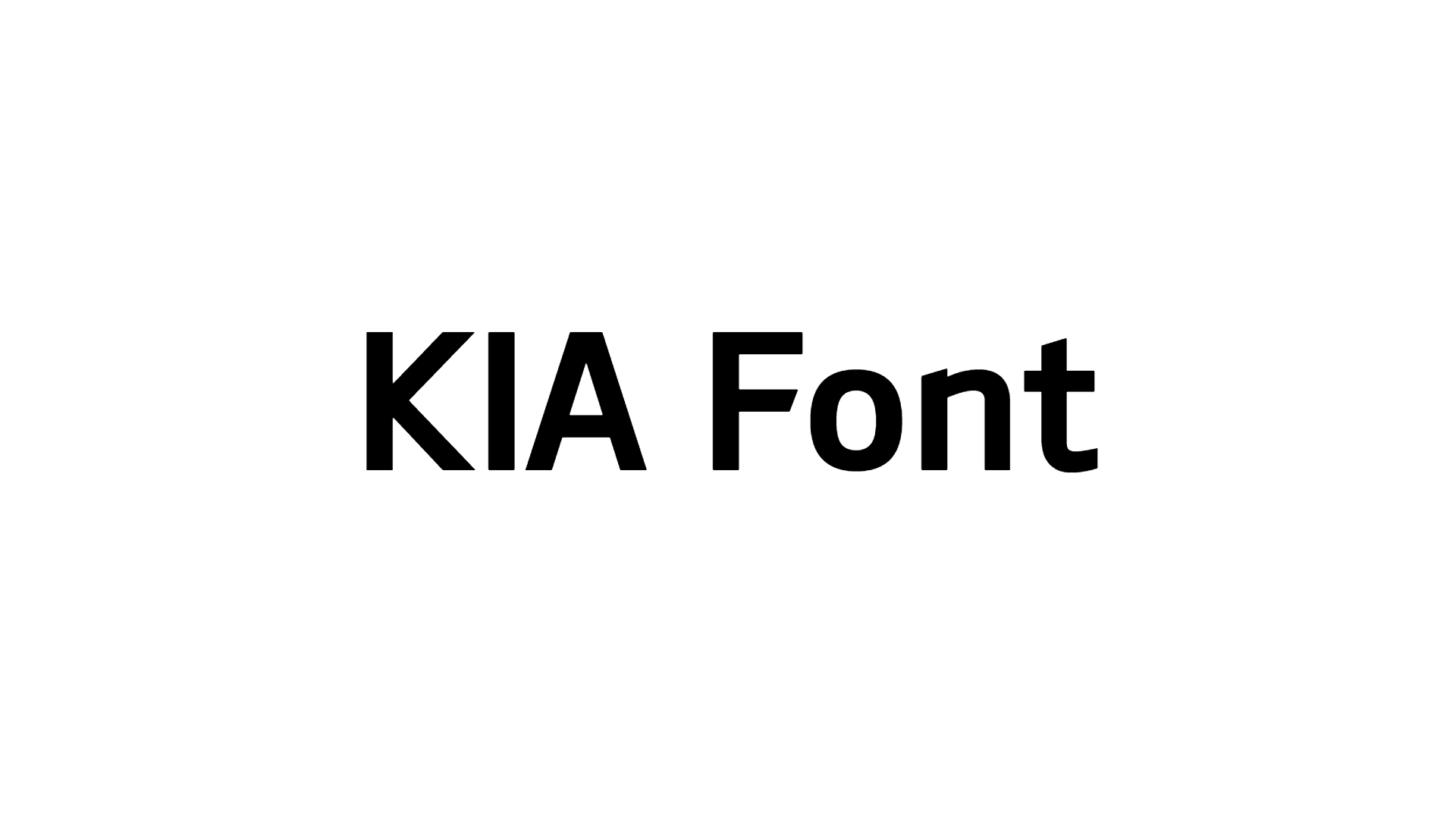 KIA Font