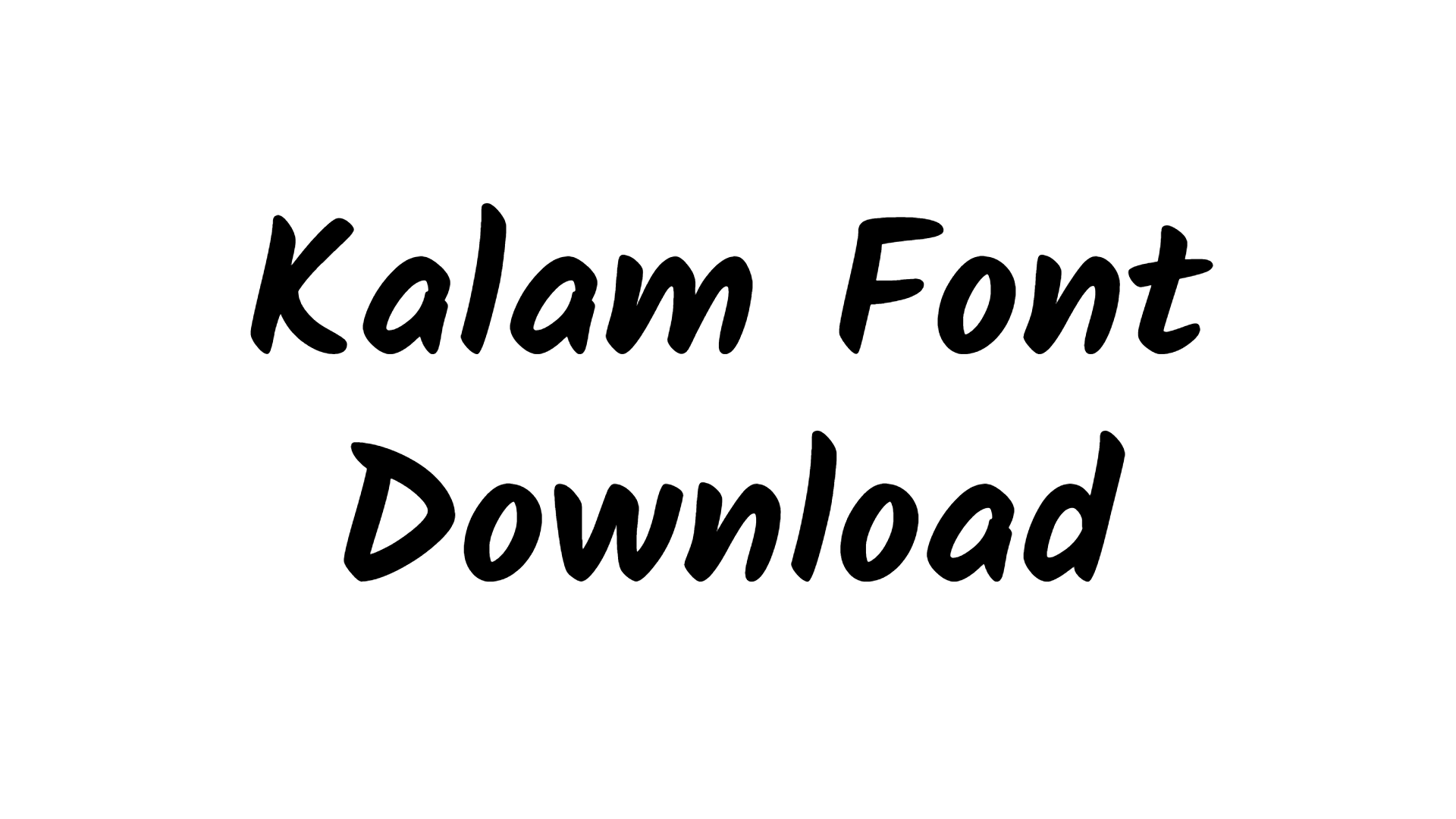 Kalam Font download