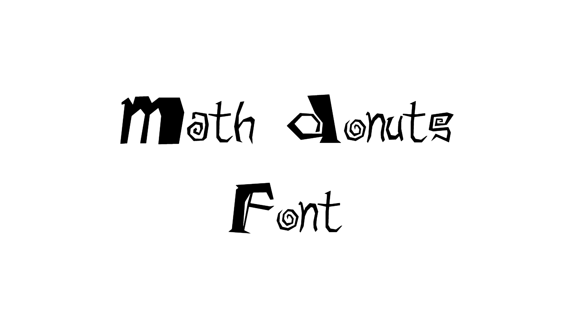 Math Donuts Font download
