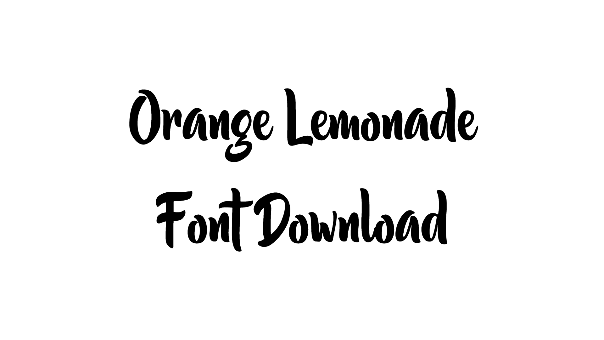 Orange Lemonade Font download