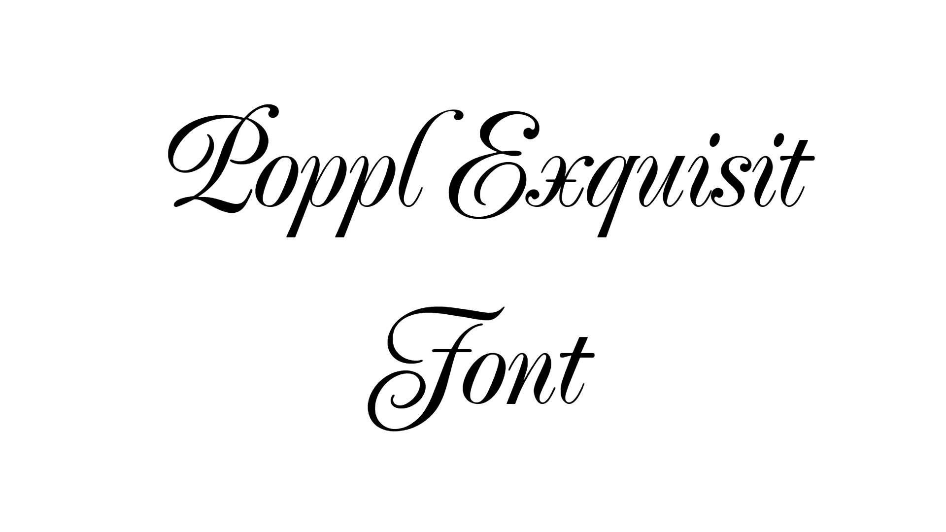 Poppl Exquisit Font