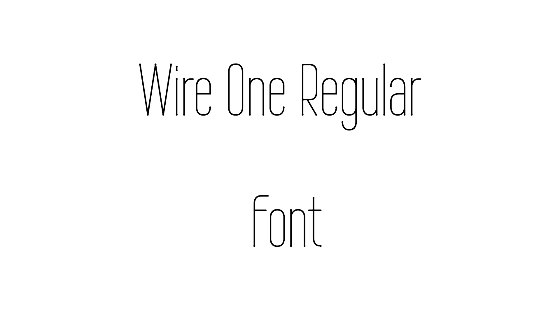 Wire One Regular Font download