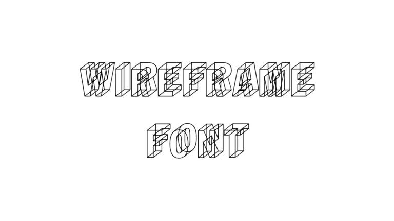 Wireframe Font