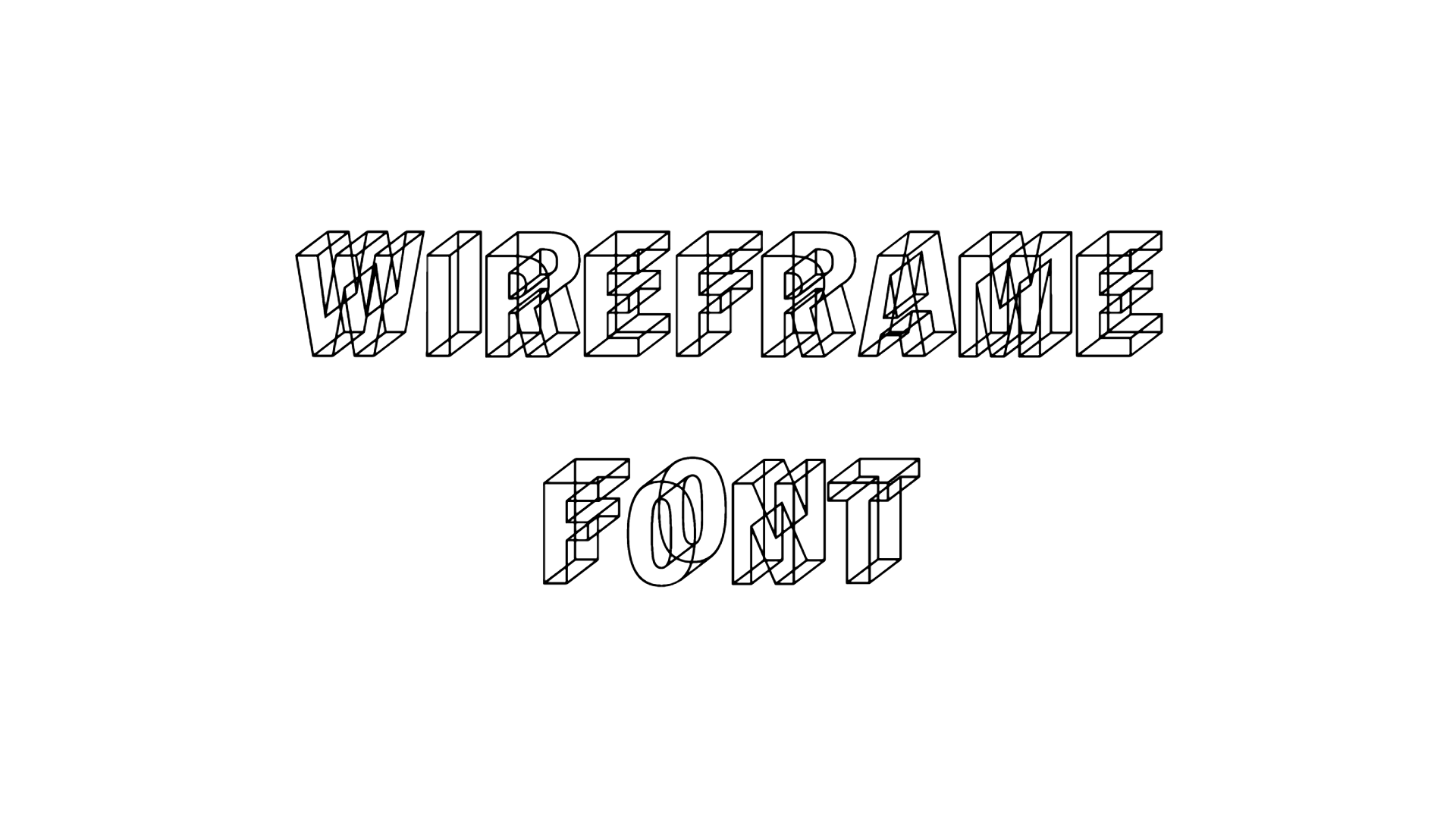 Wireframe Font
