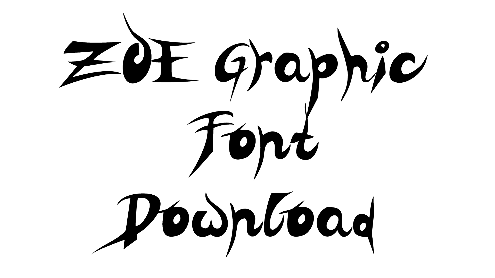 ZOE Graphic Font