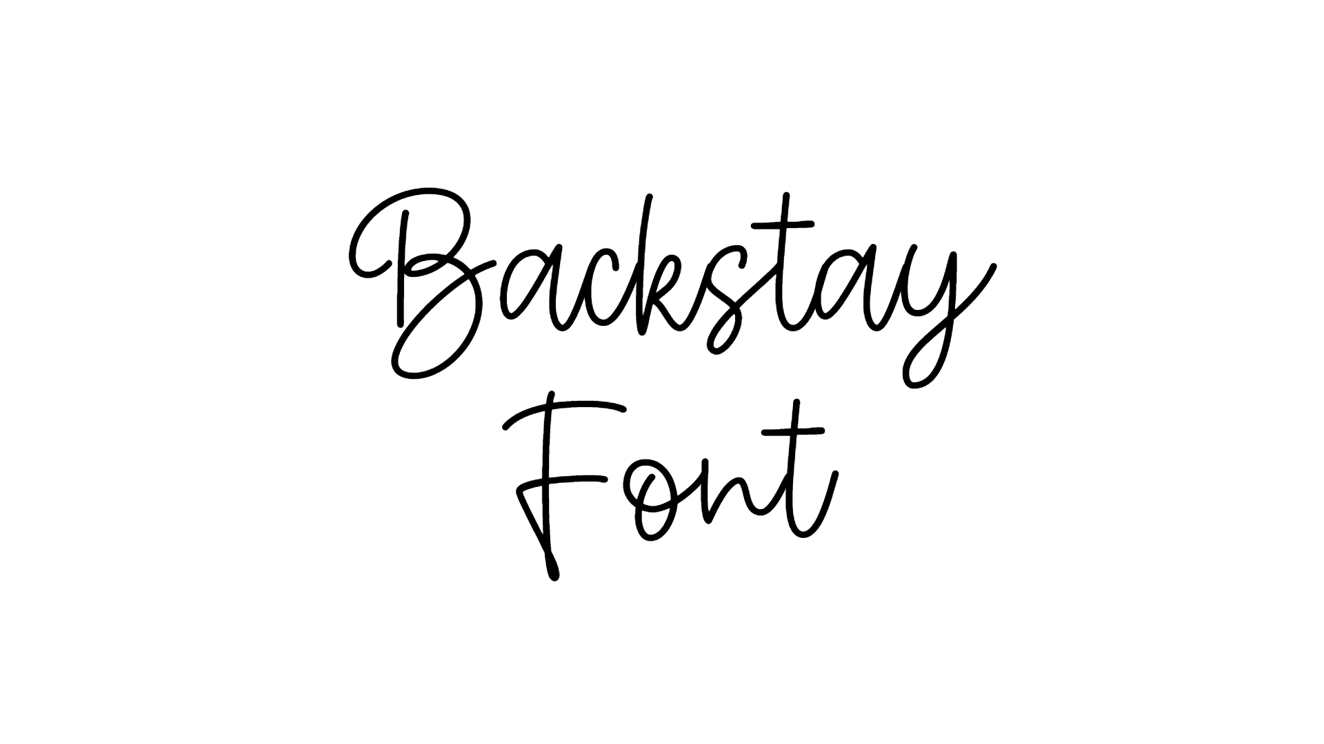 Backstay Font download