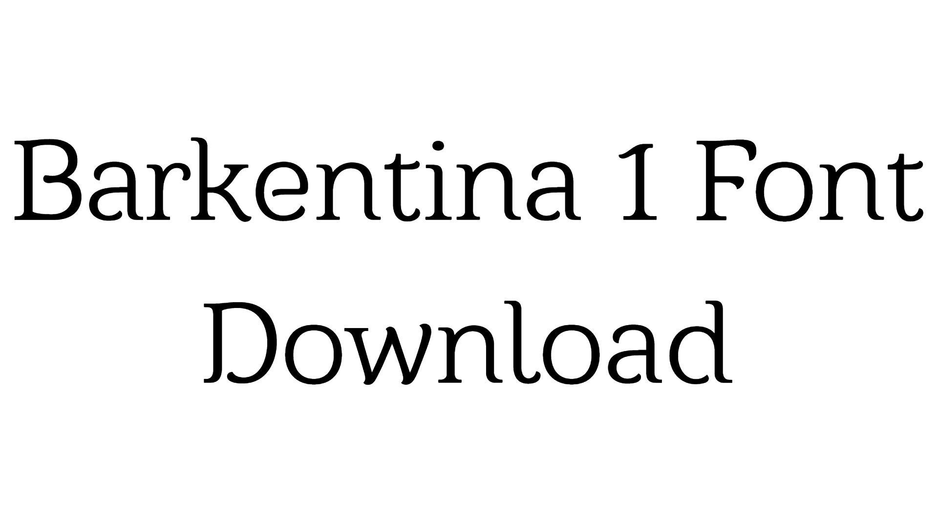 Barkentina 1 Font download