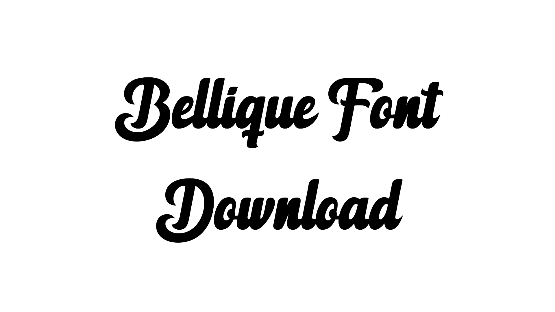 Bellique Font download