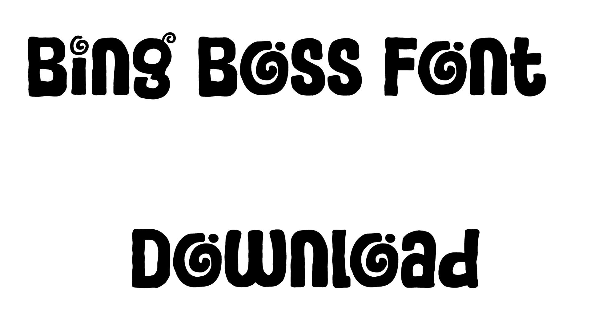 Bing Boss Font download