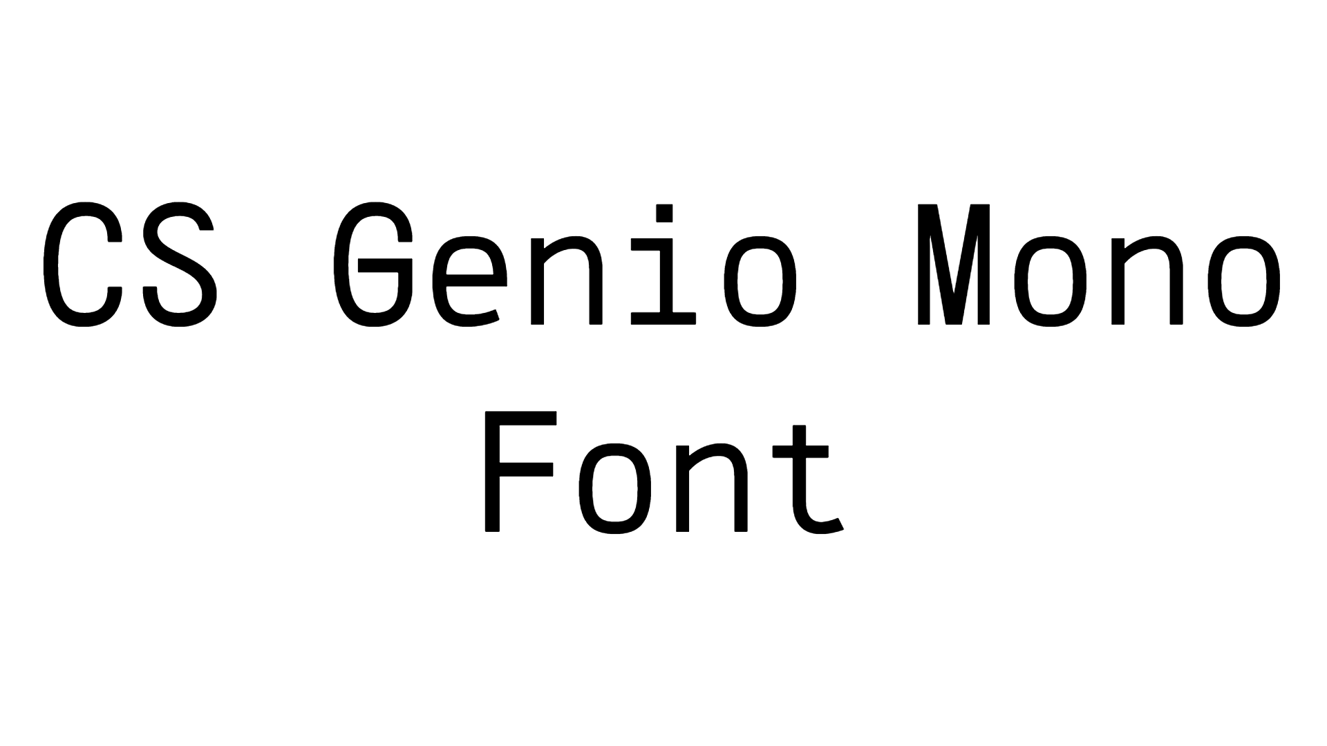 CS Genio Mono Font download
