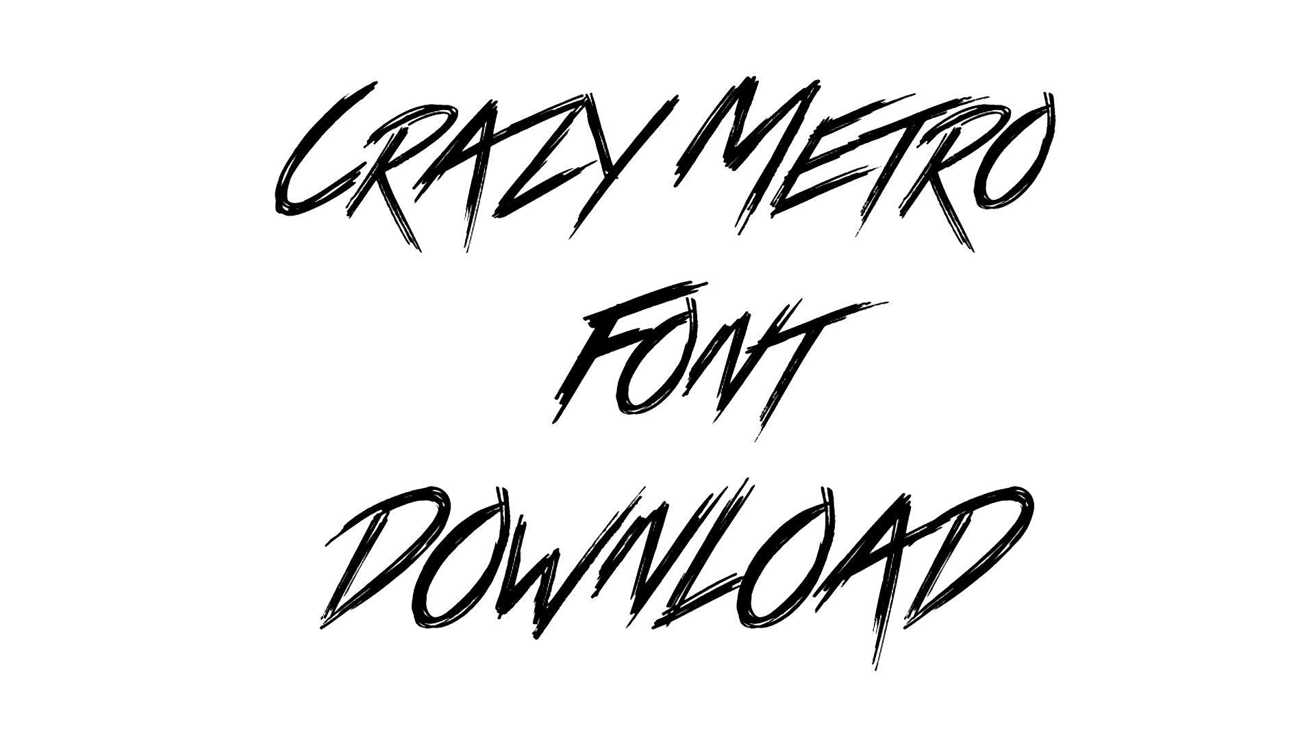Crazy Metro font download