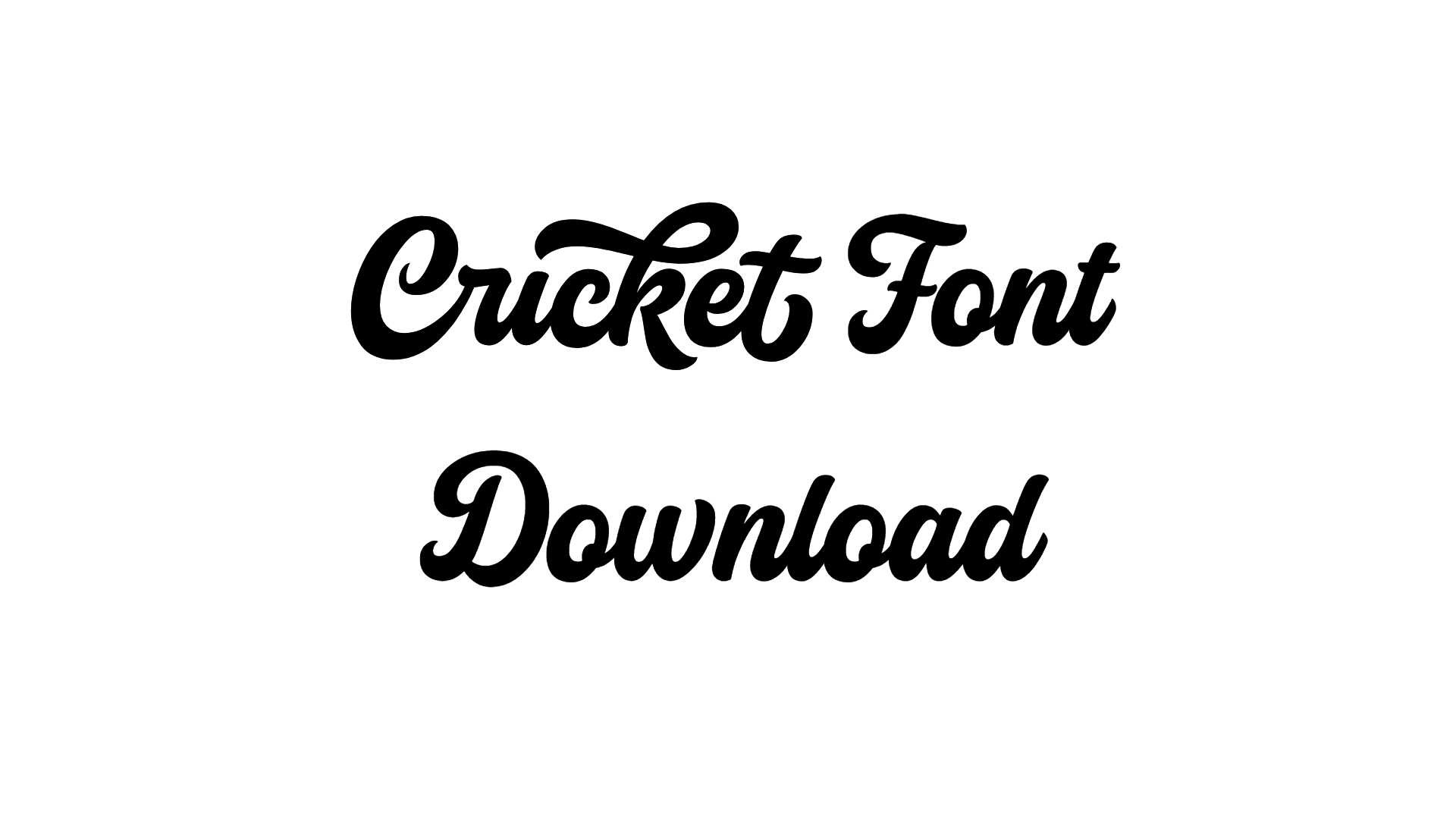 Cricket Font download