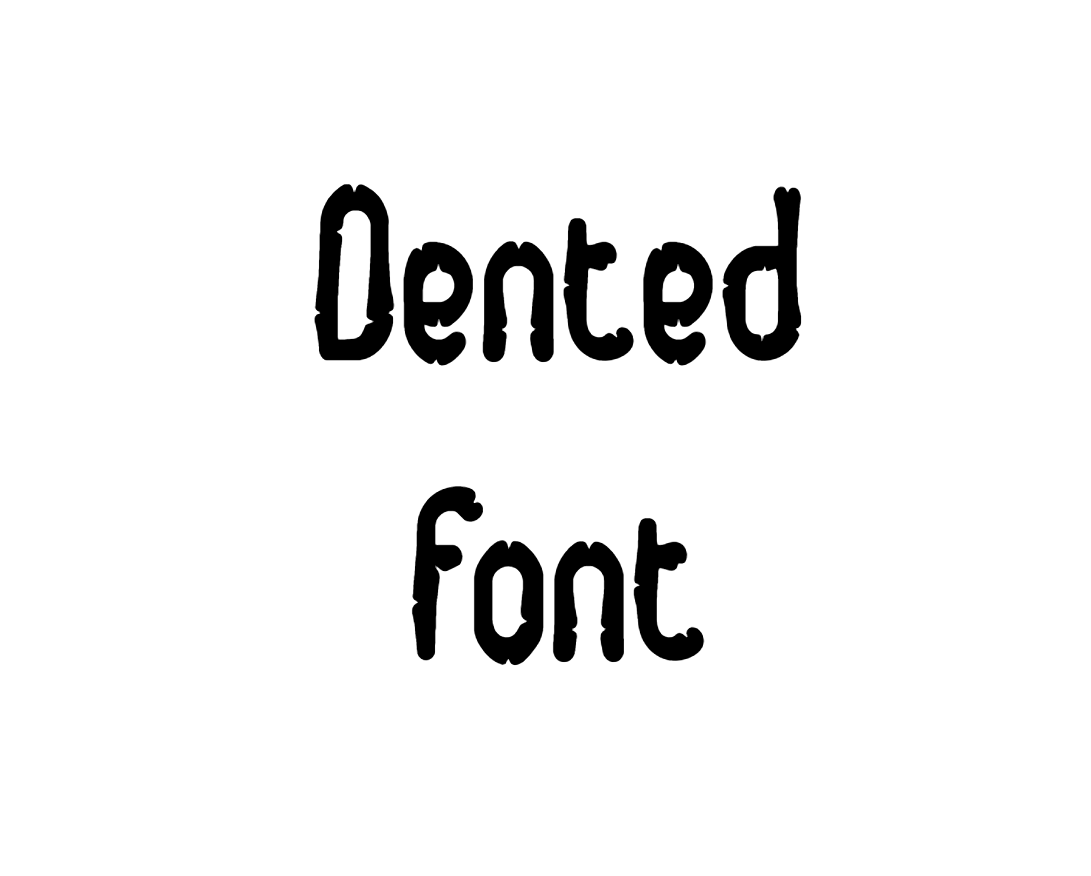 Dented Font download