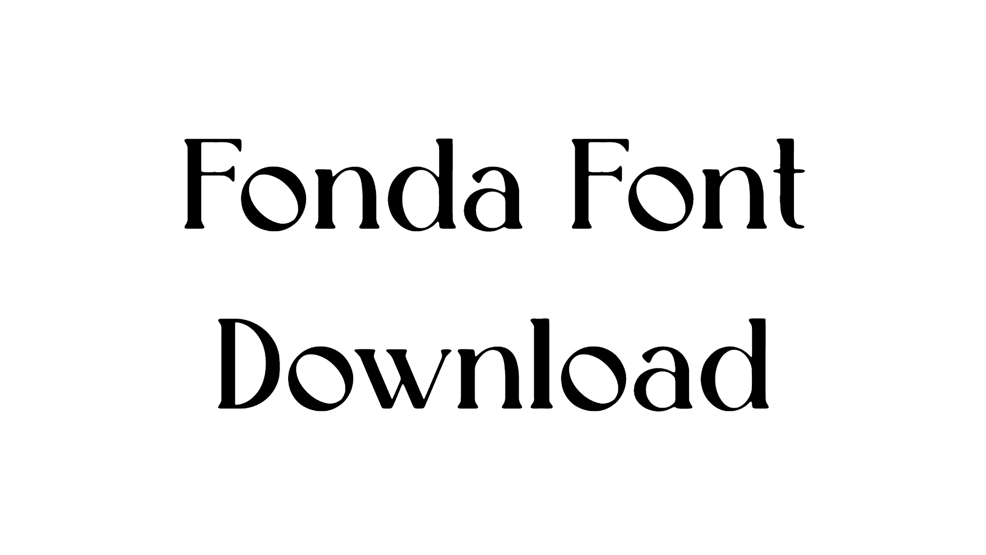 Fonda Font download