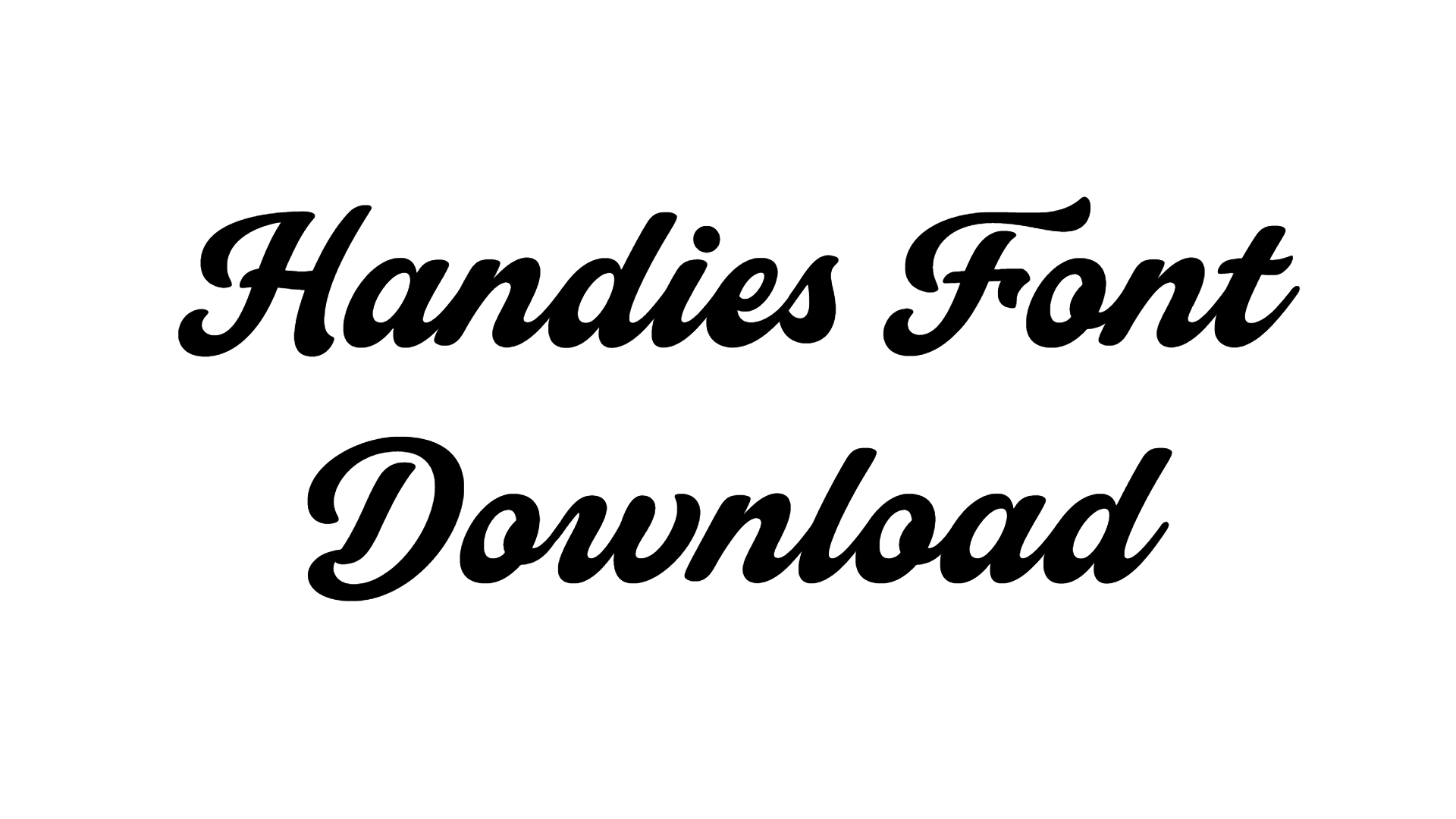 Handies Font download