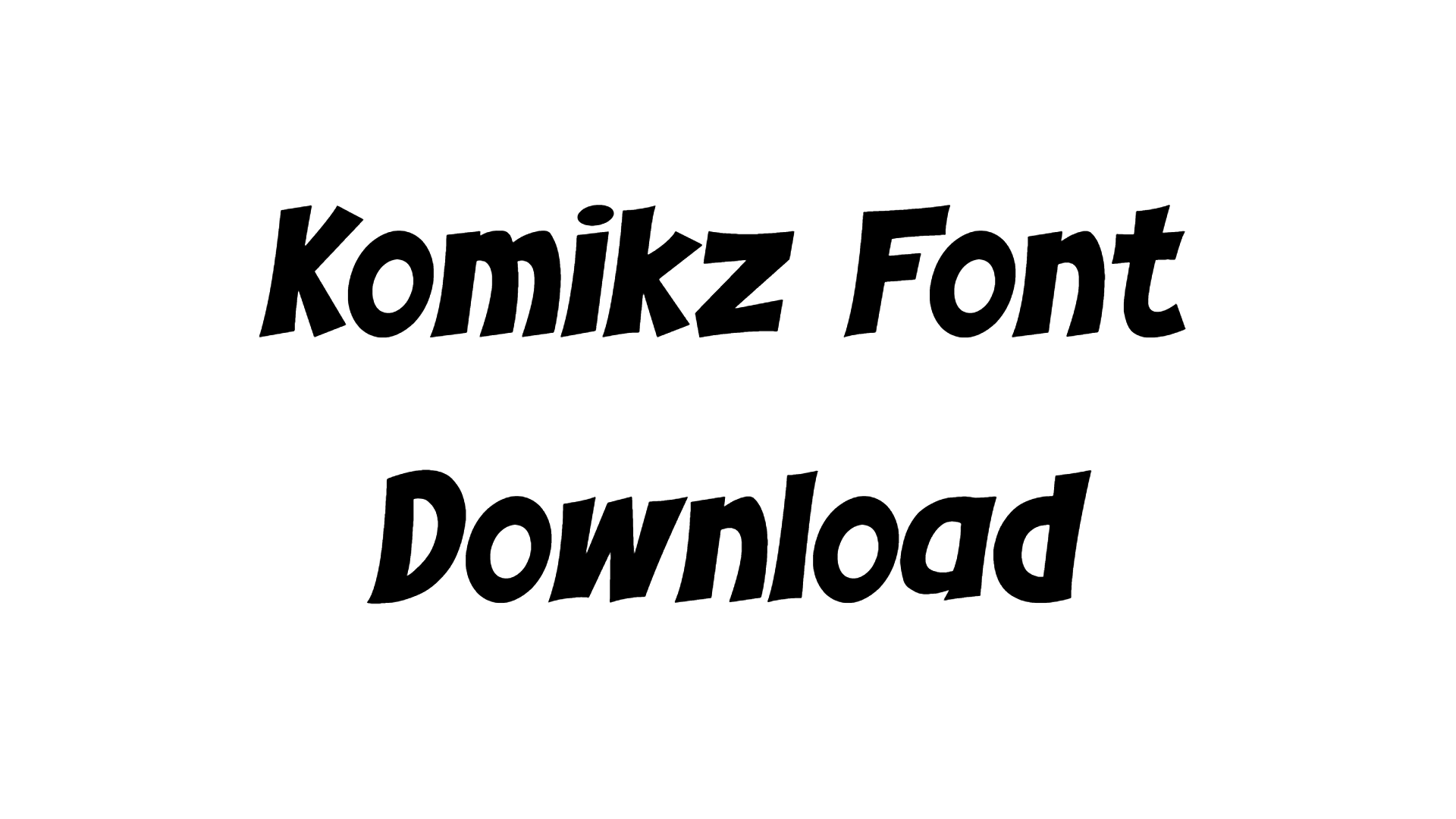 Komikz Font download