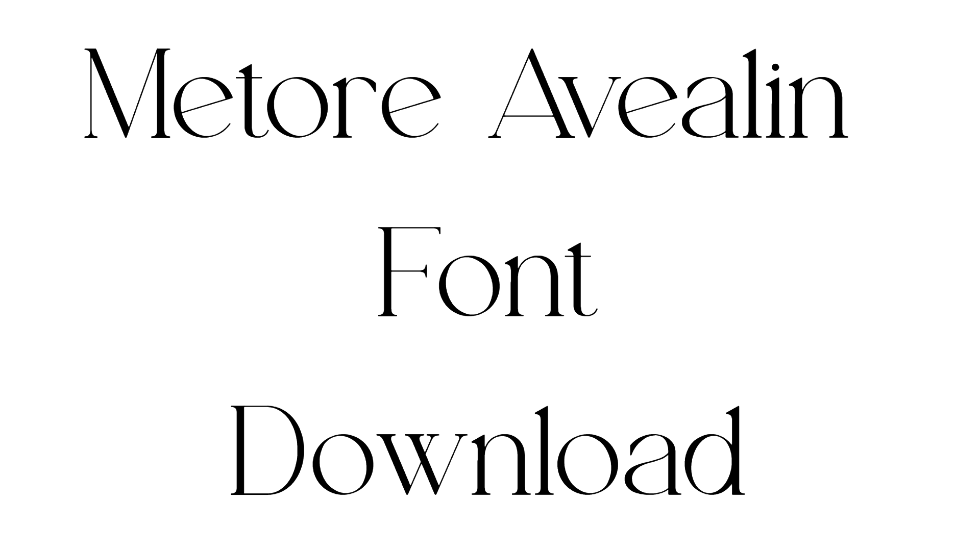 Metore Avealin Font download