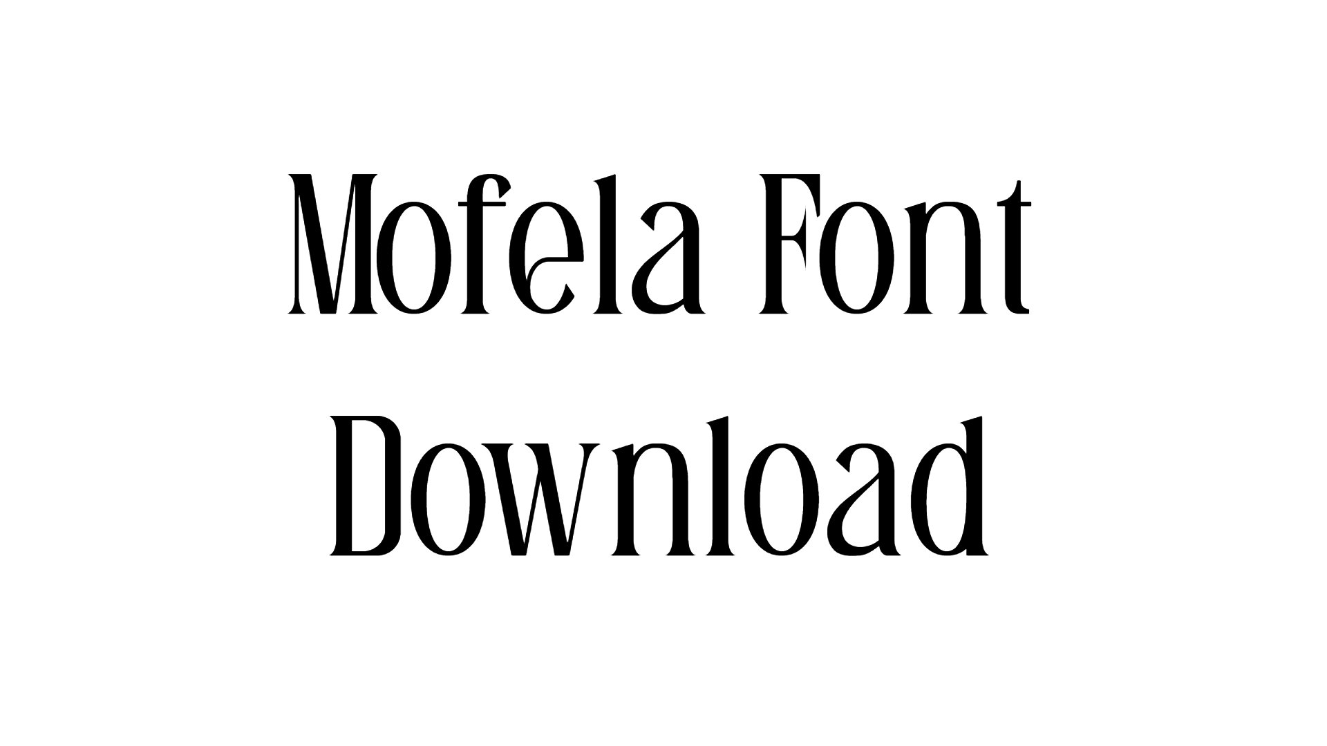 Mofela Font download